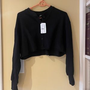 Urban outfitters black cardigan crop